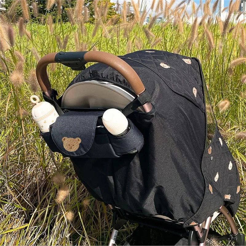 Pram Hanging Diaper Cup Bottle Bag Portable Universal Baby Stroller Organizer Buggy Bag