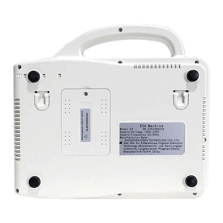 New Design Three Channel ECG Machine with Analyzer Portable 12 Lead ECG Machines with Silicone Keyboard EKG Machines