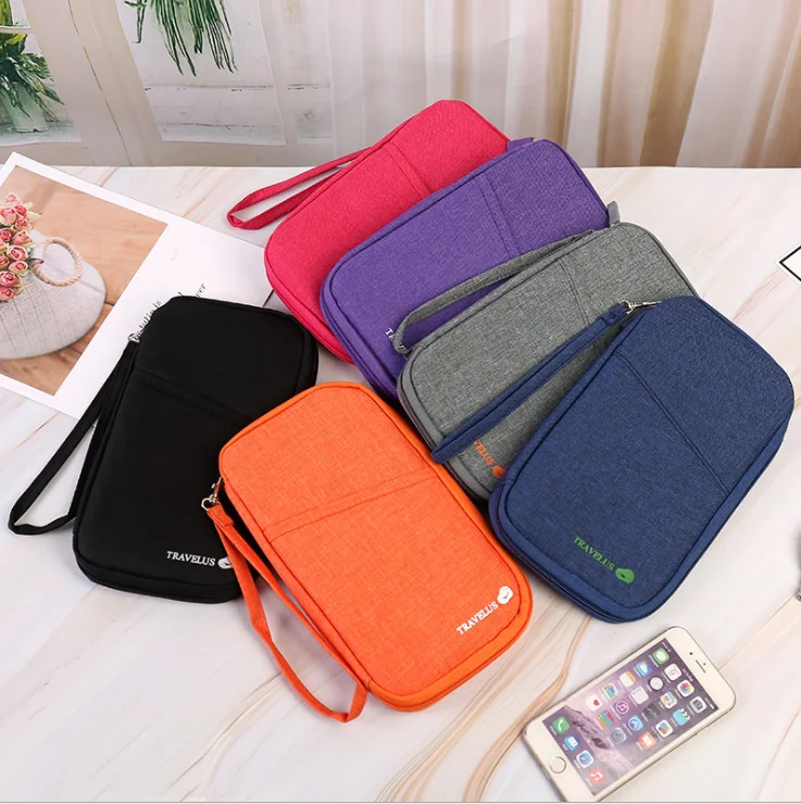 Fashion Passport Holder Bag with Hand Strap Travel Passport Wallet