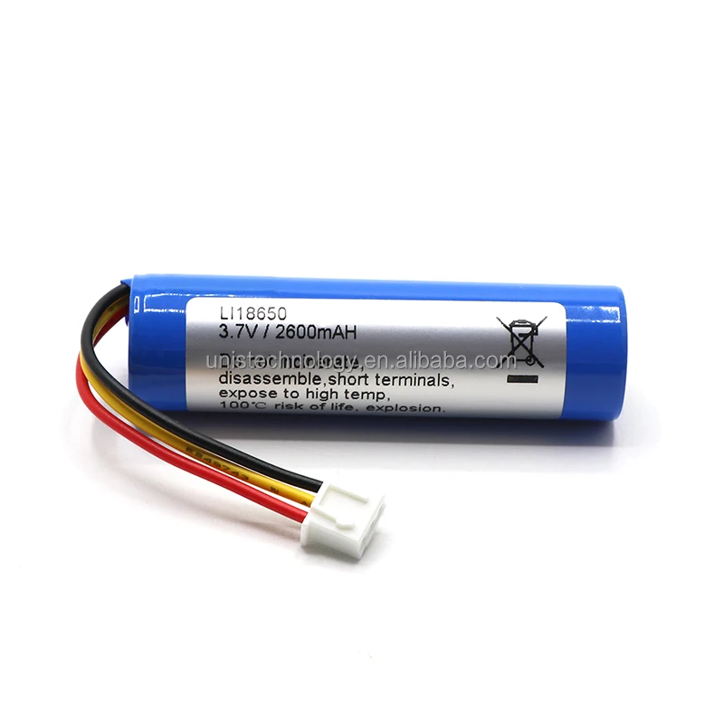 Customized 1S1P 18650 Battery Pack Lithium Ion Batteries 3.7V 2600Mah POS Terminal Battery