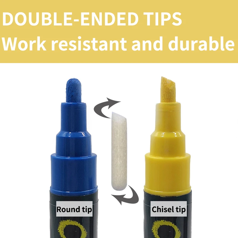 Hot Sale Erasable  Reversible Tips Liquid Chalk Markers For Kids & Adults for Chalkboard