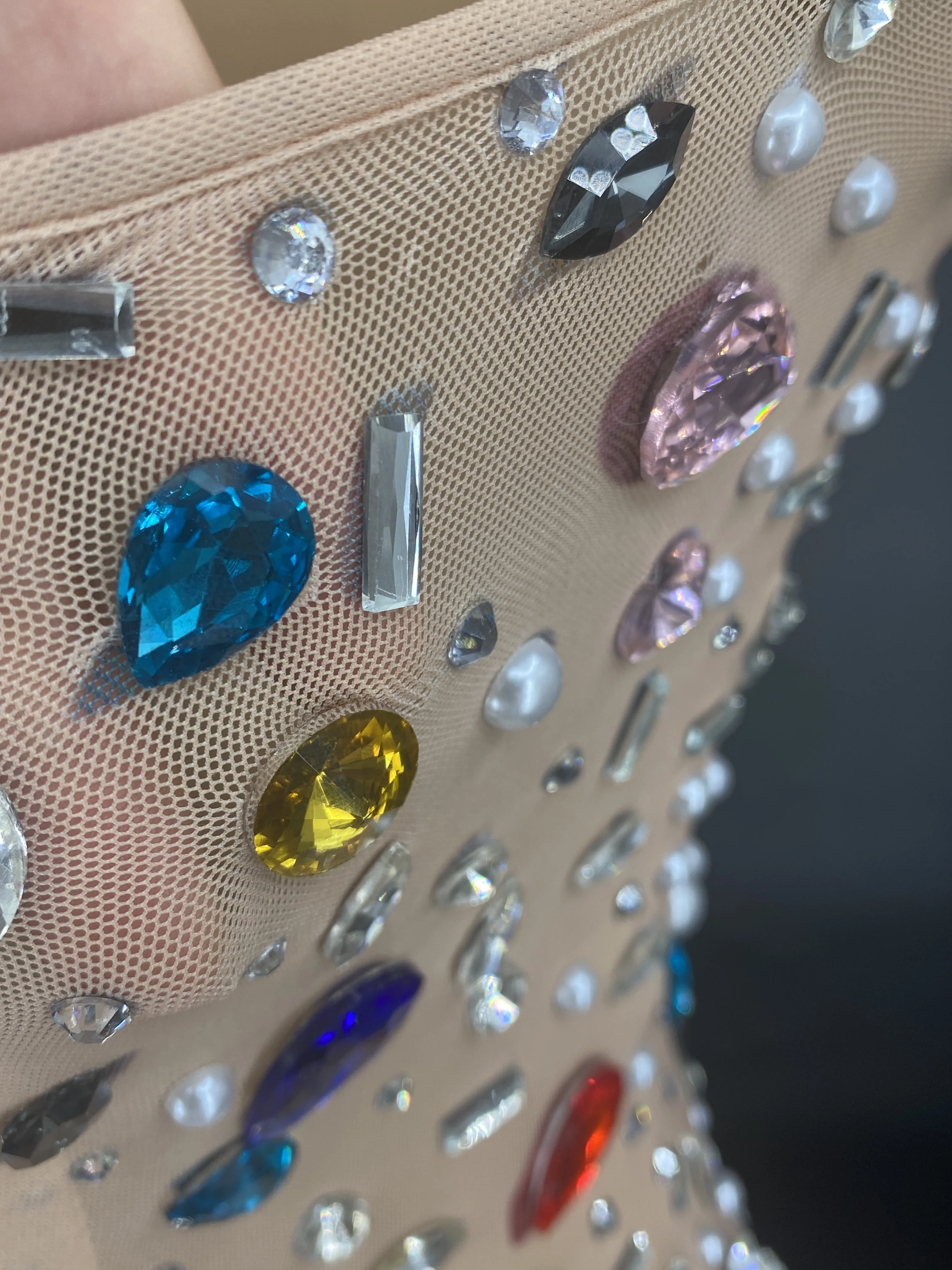 NOVANCE Y1987-G  Luxury Gown for Ladies 2022 Colorful Crystal Dress Women Rhinestone Costume Birthday Party Singer Stage Outfit