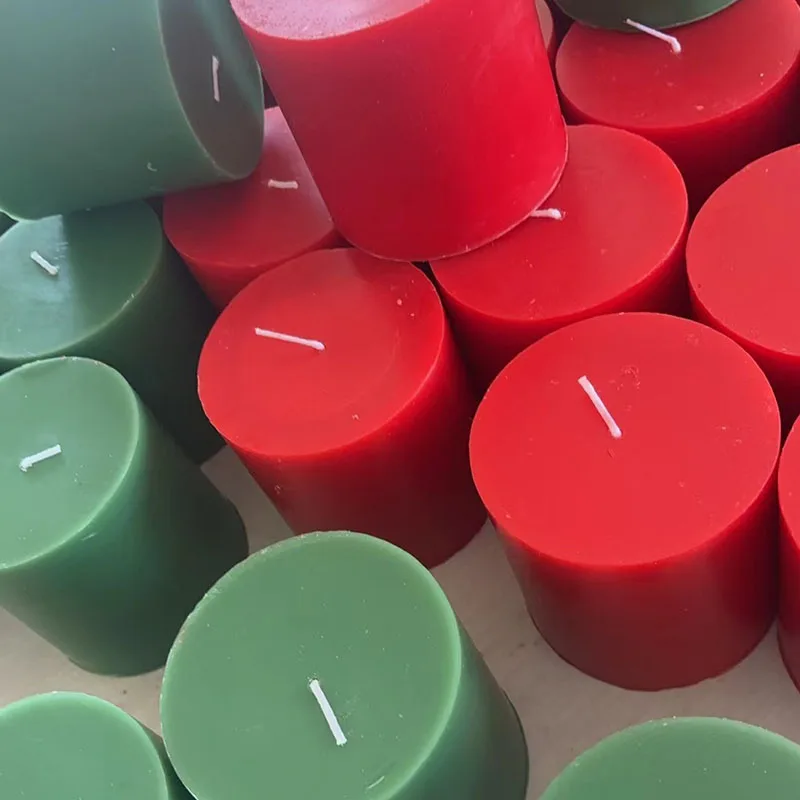 High quality  paraffin wax candles custom multi scents and color pillar smokeless candles for wedding Birthday