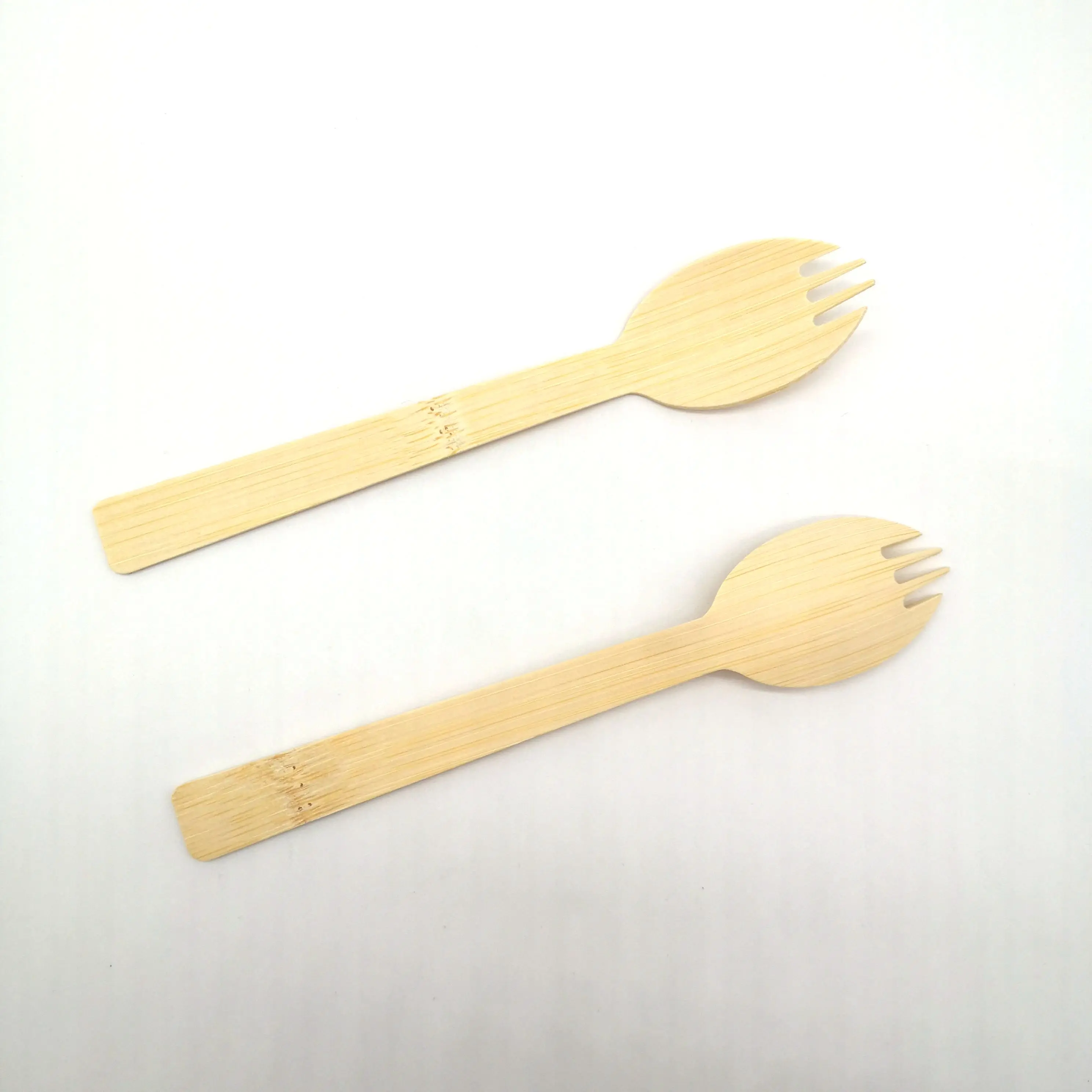 Eco-friendly  Disposable bamboo spork  Spoon Fork 2-in-1 Cutlery