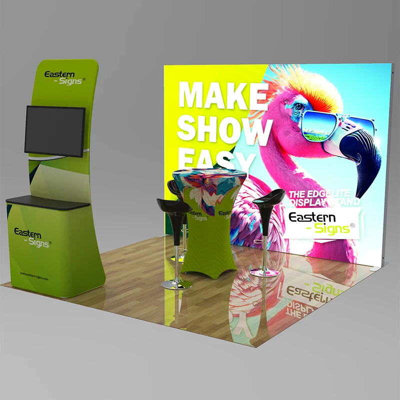 custom exhibition 10*10ft booth light box display stand