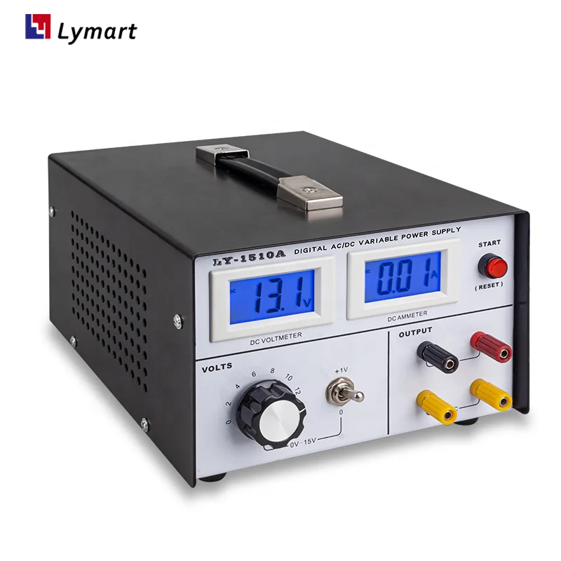digital ac dc dual output 14v 15v 10a variable power supply