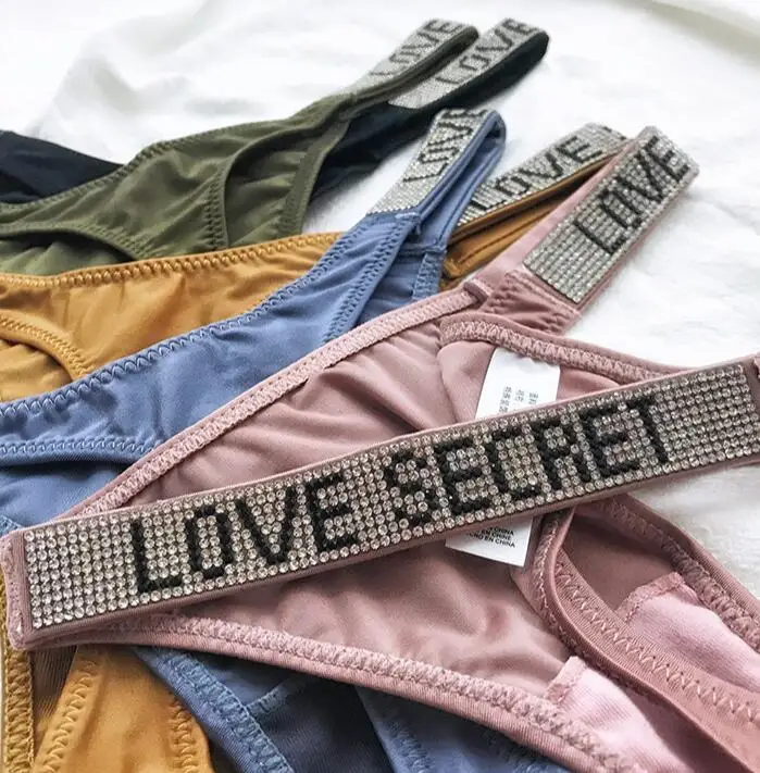 Comfort Ice Silk Seamless Panties Women G String Sexy Rhinestone Leopard Underwear Cotton Low Waist Fitness Lingerie T Thongs