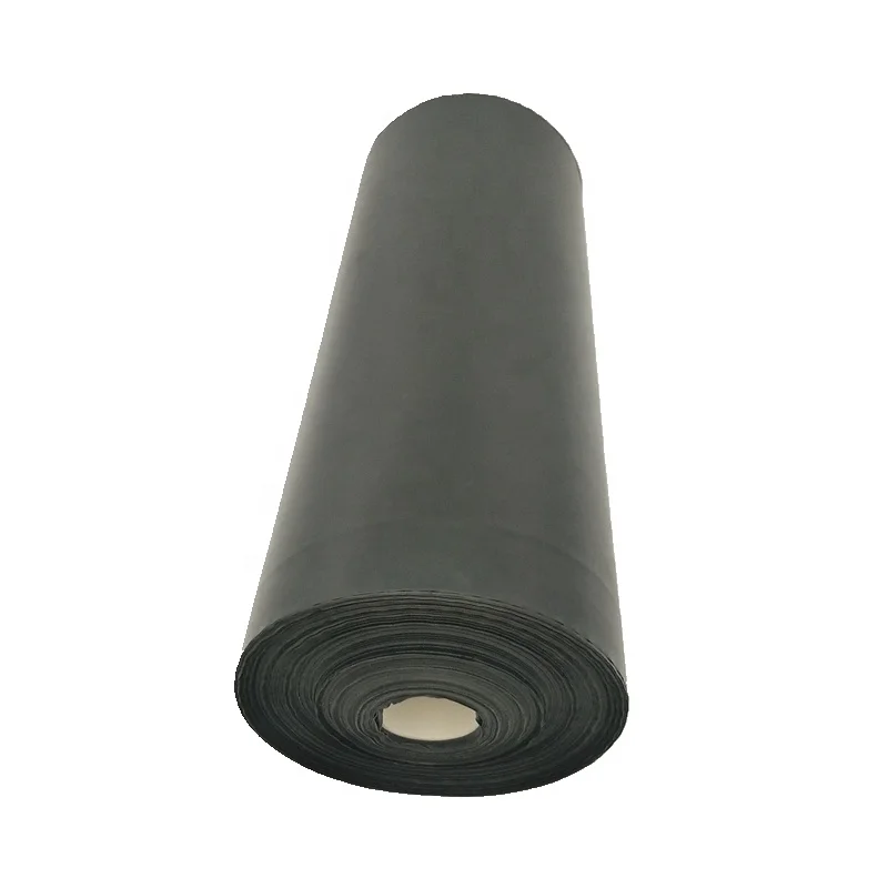 200um Black plastic sheeting roll for builder film plastic construction grade plastic sheeting roll factory