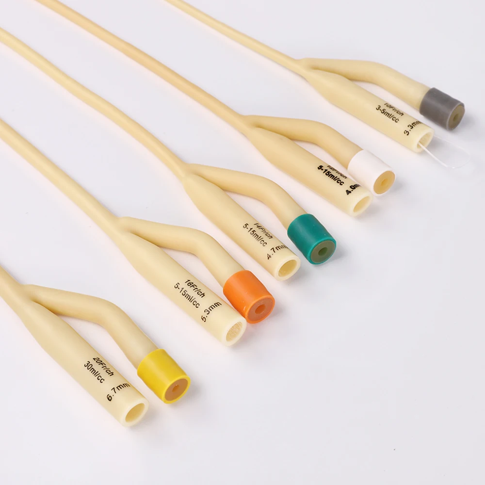 Biocompatible Two-Way Latex Foley Catheter with Silicone Coating for Safe Use
