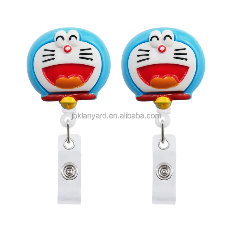 Custom resin cartoon With  Badge Reel retractable Yoyo Badge Reel key chain Holder ID Card doctor nurse student ID card