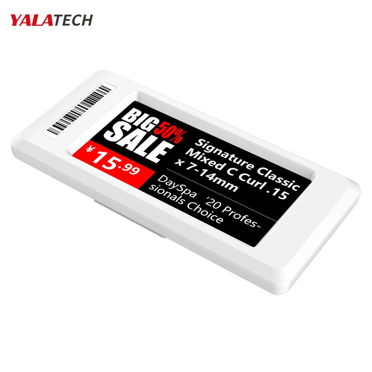 YalaTech 2.66 inch eink esl supermarket solution BLE bluetooth digital price tag electronic shelf label epaper system