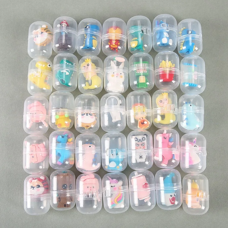 32*45mm Mini Plastic Surprise Prefilled Twisted Eggs Plastic Capsule Toy Kindergarten children creative school students gift