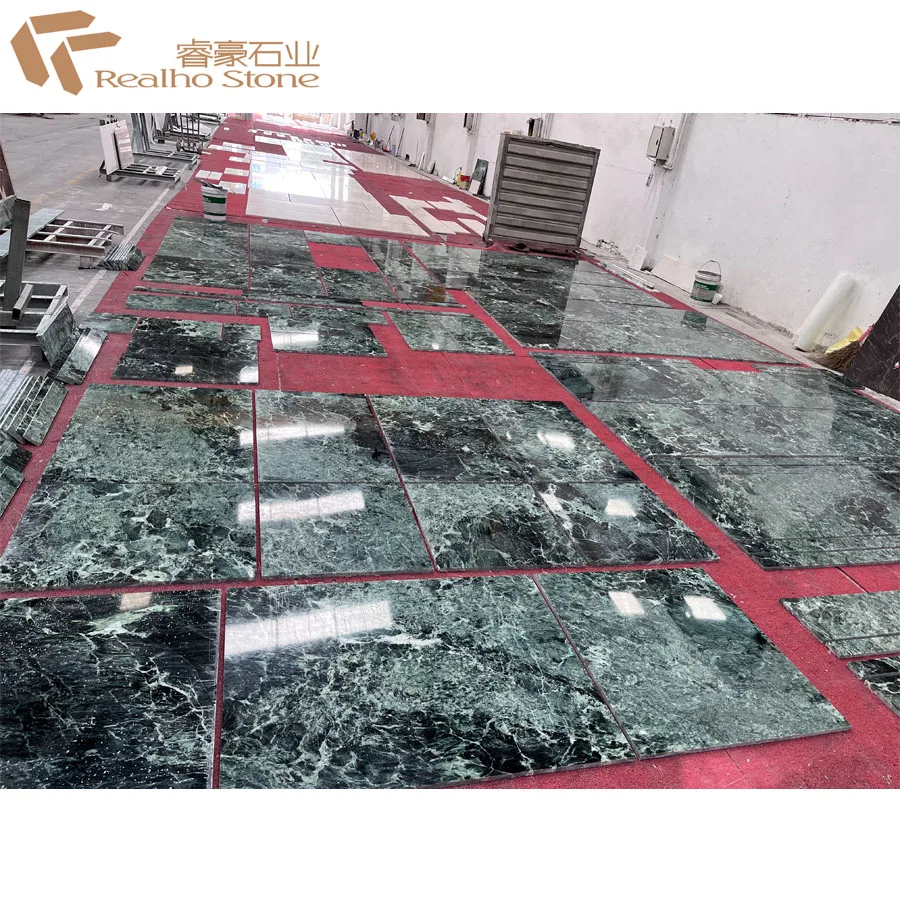 Italy Green Marble Flooring Tile Countertop Polished Verde Green Marble Luxury Home Decoration Natural Pradas Green Marble