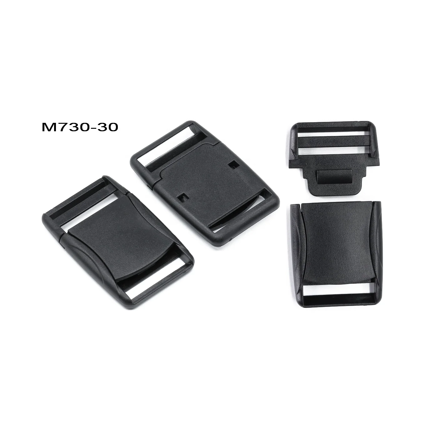 Custom 1 inch Nylon Webbing Strap Buckles Quick Side Release Plastic Buckle Tri-glide Slide Clip