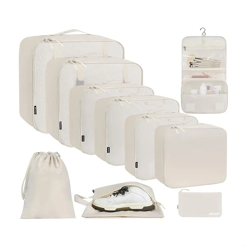 Sinovow OEM ODM Travel Suitcase Storage Bag Set Travel bags Luggage Organizer Storage Bags Compression Packing Cubes with BSCI