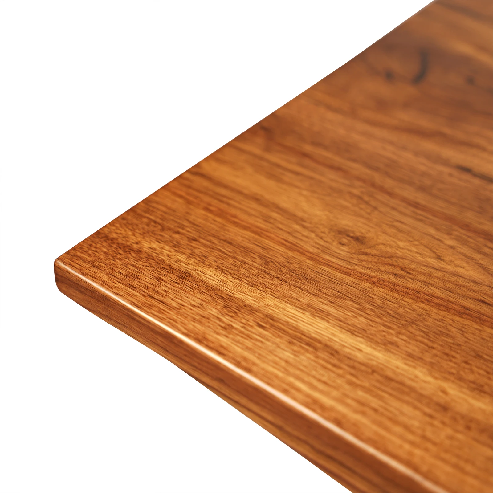 Офисный стол из массива черного ореха с прямой кромкой 30x48x1,75 дюймов с ножками в стиле X