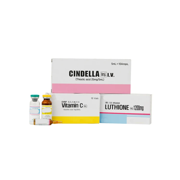 
Good quality luthione injection ascorbic acid injection cindella luthion and vit c skin whitening 