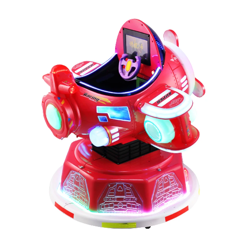 Popular Indoor Child Airplane  Coin Operated Amusement Rentals Licorne Carnival Swing Kiddie Ride Control Box