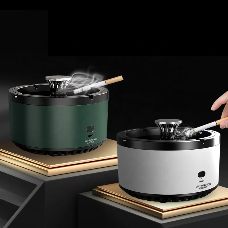 Electronic Rechargeable Purification Ashtray Car Portable Smart USB Charging Electric Smokeless Air Purifier Ashtray