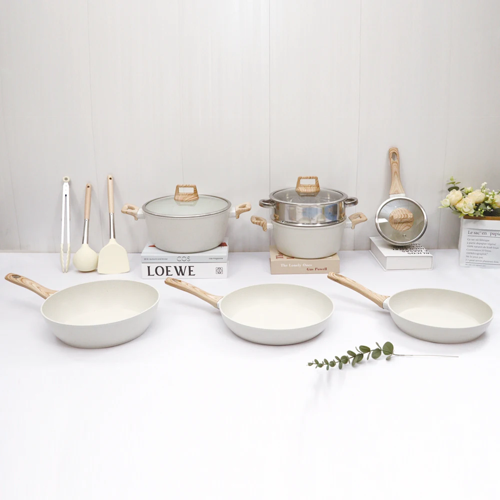 Hot Selling Aluminum Alloy Cooking Pot Set Pot Good Price Non Stick Cookware With Glass Lid For Cooking