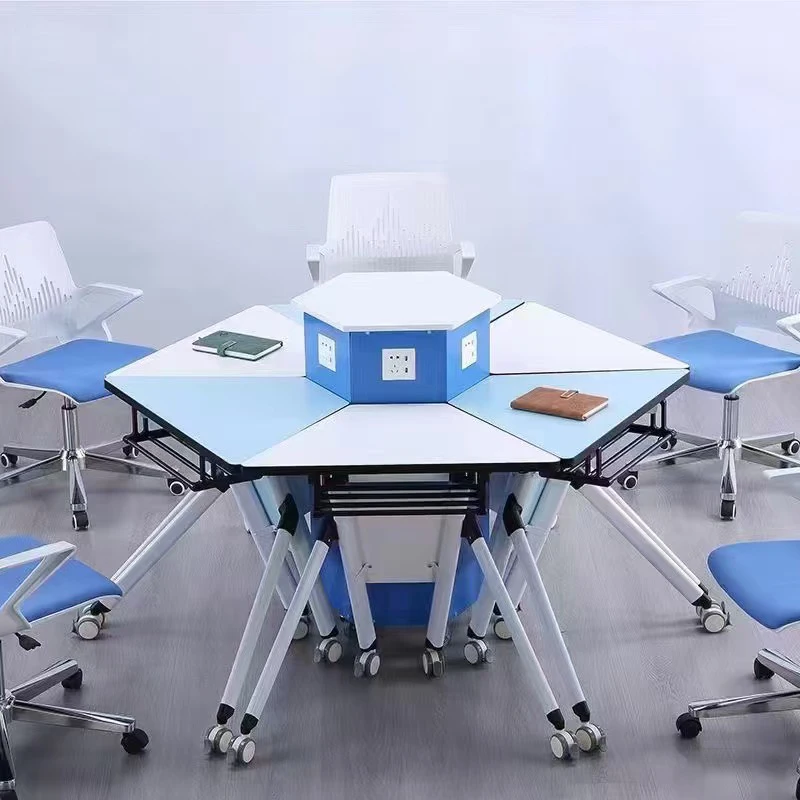 Office Furniture Conference Meeting Room Table I Shaped Desk Adult School Modular Adjustable Height Foldable Training Table