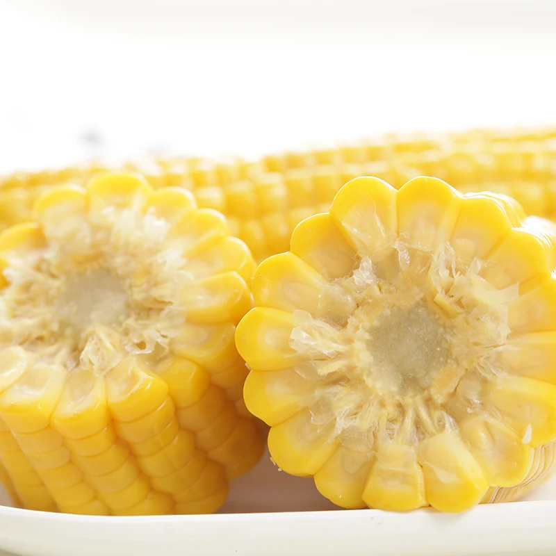 Non-GMO sweet corn in vacuum package