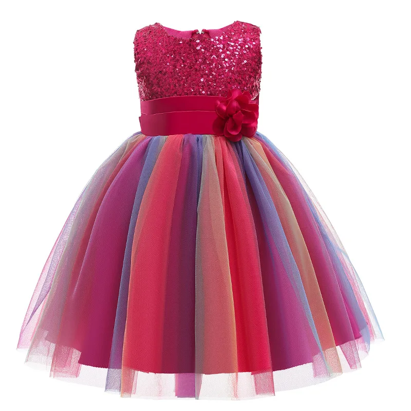 Children Party Formal Dress for Wedding Birthday Kids Christmas Ceremonies Dresses for Elegant Ball Gown Flower Girls Dress
