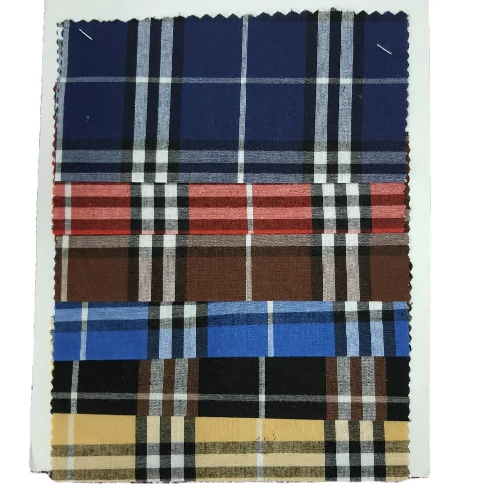 
Yarn dyed fabric using yarn dyeing machines, cotton fabric, textile, 80% Cotton 20% Polyester 