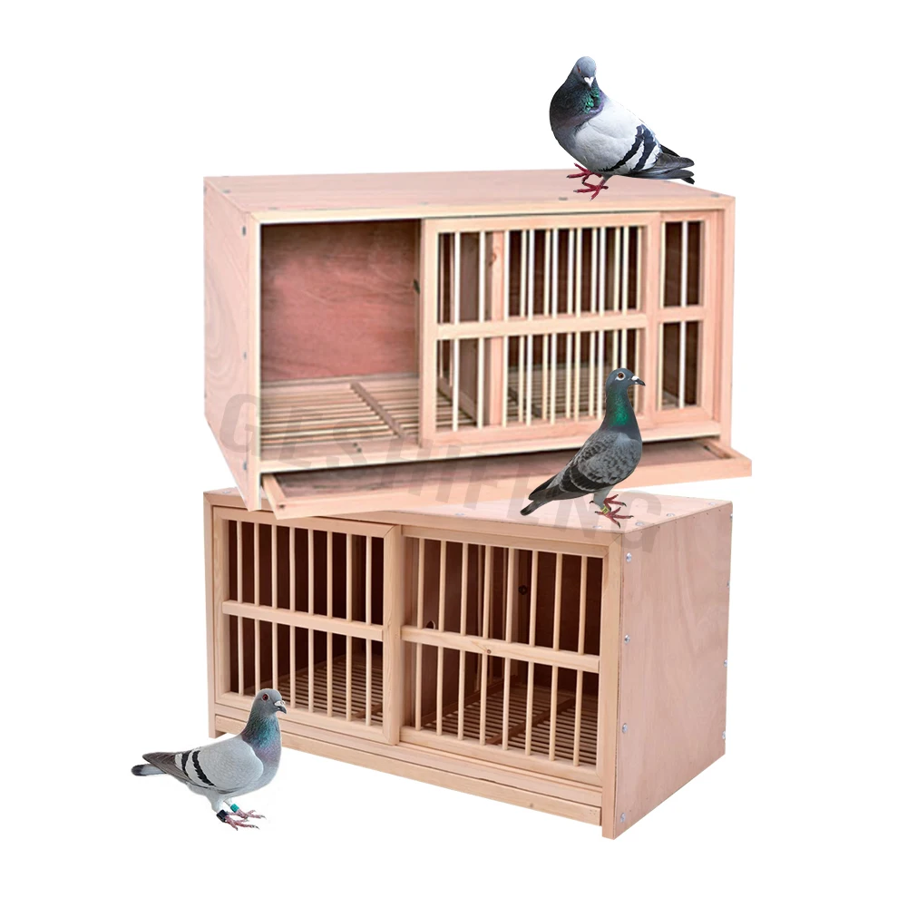 Easy To Install Wooden Modular Door Movable Partition Racing Pigeon Nest Box Wood Breeding Pigeon Cage For Birds