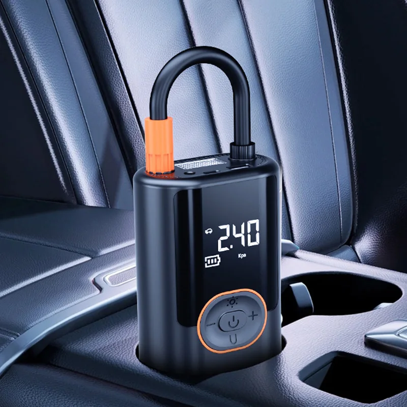 2024 Cordless Digital Mini Tire Inflators With 2 Battery Portable Rechargeable Wireless Car Air Pump Compressor For Car Tyre