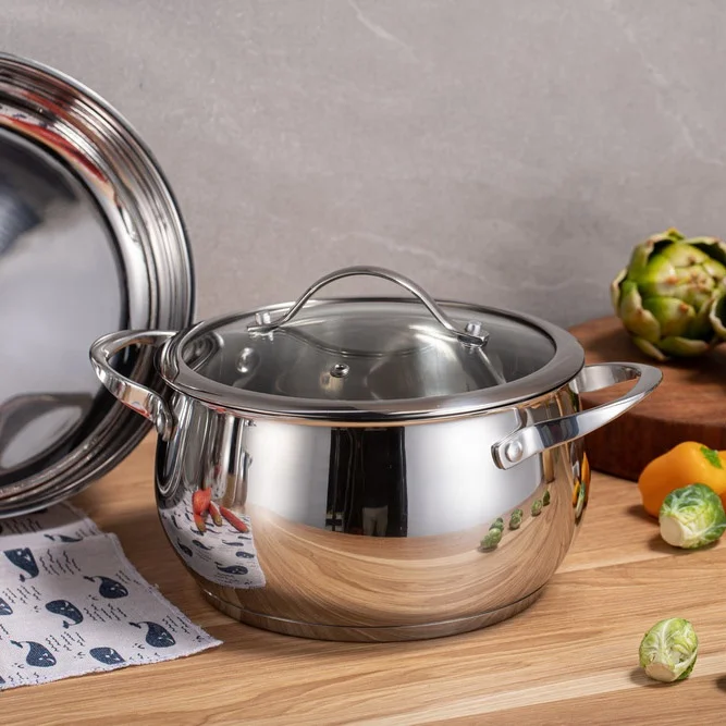 Wholesale Custom Kitchen Stainless Steel Cooking Pot Set Non-Stick Pots And Pans Set 8 Pieces Cookware Sets