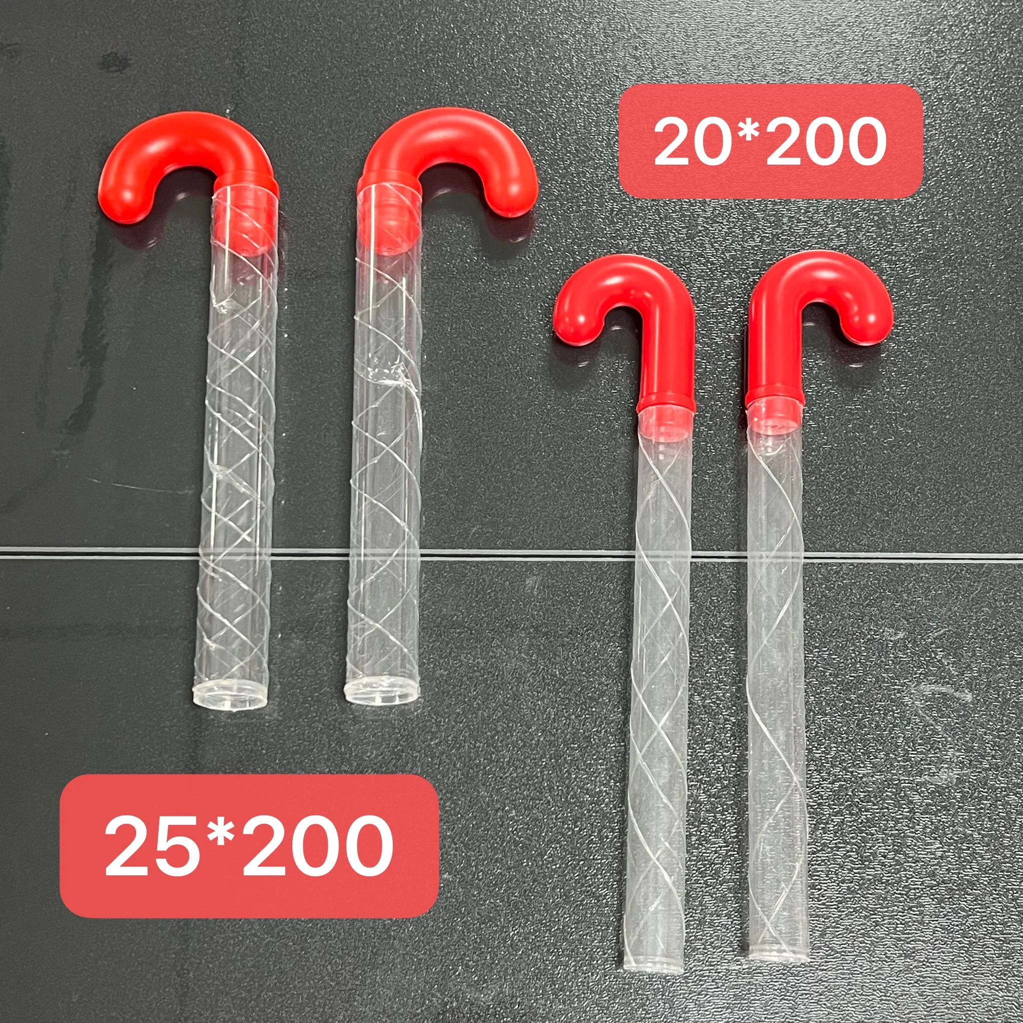 Plastic Candy Cane Tube for Christmas