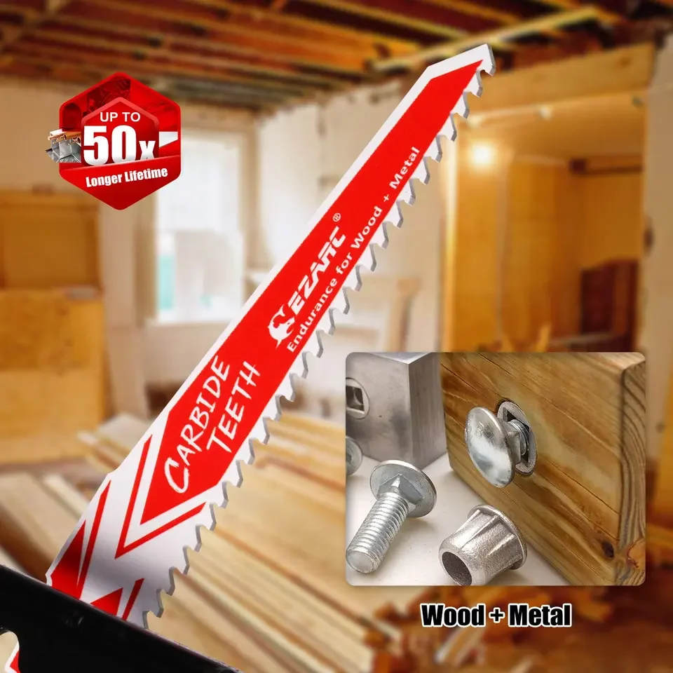 Hot sale Carbide Reciprocating Saw Blades 6-Inch Sabre Saw Blade Set for Hard Wood and Metal Demolition