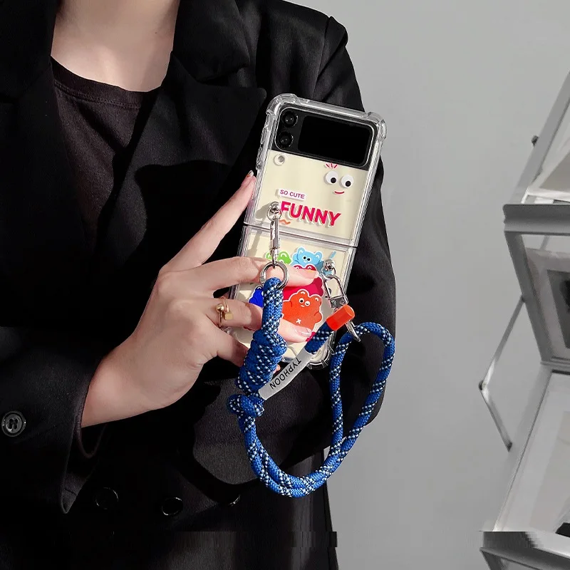 Синий Регулируемый чехол для телефона в виде маленького монстра простой ремешок для мобильного телефона