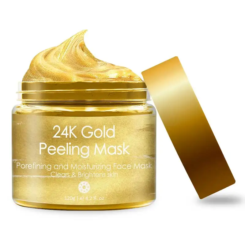 Mascarillasl Facial Hyaluronic Acid Moisturizing Face Facial Peel Off Collagen 24k Golden Mask Brush Mud Cleaning Mixing Mask
