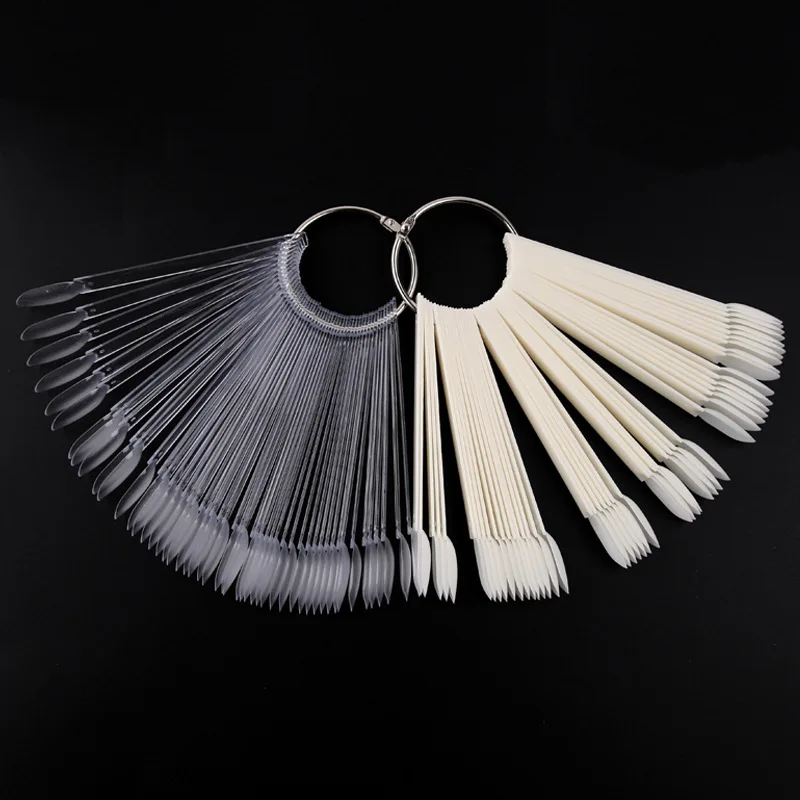 2022 Professional nail polish display color card 50 piece fan color point nail tool