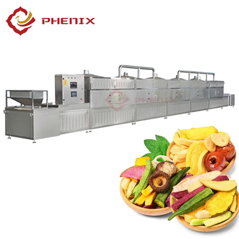 High energy Industrial food fruit continuous tunnel microwave dehydrator sterilizer dryer drying machine
