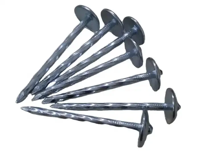 China Fabrica 2.5 Pulgadas Electro Galvanizado Roofing Nails Clavo De Gorra De Paraguas Clavos De Calamina Precio