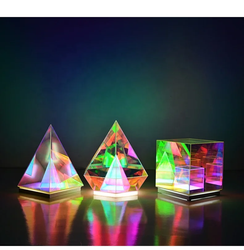 RGB магический куб, настольное освещение, светодиодный ночник для гостиной, дивана, акриловая декоративная настольная лампа