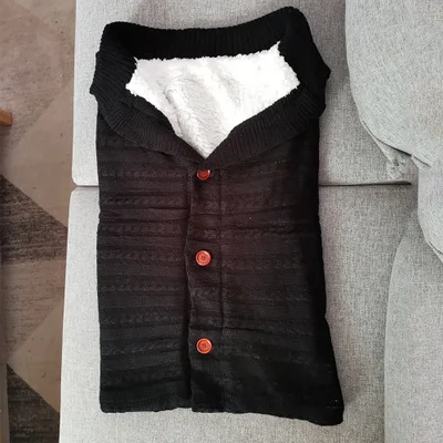  Newborn Baby Winter Warm Sleeping Bags Infant Button Knit Swaddle Wrap Swaddling Stroller Toddler