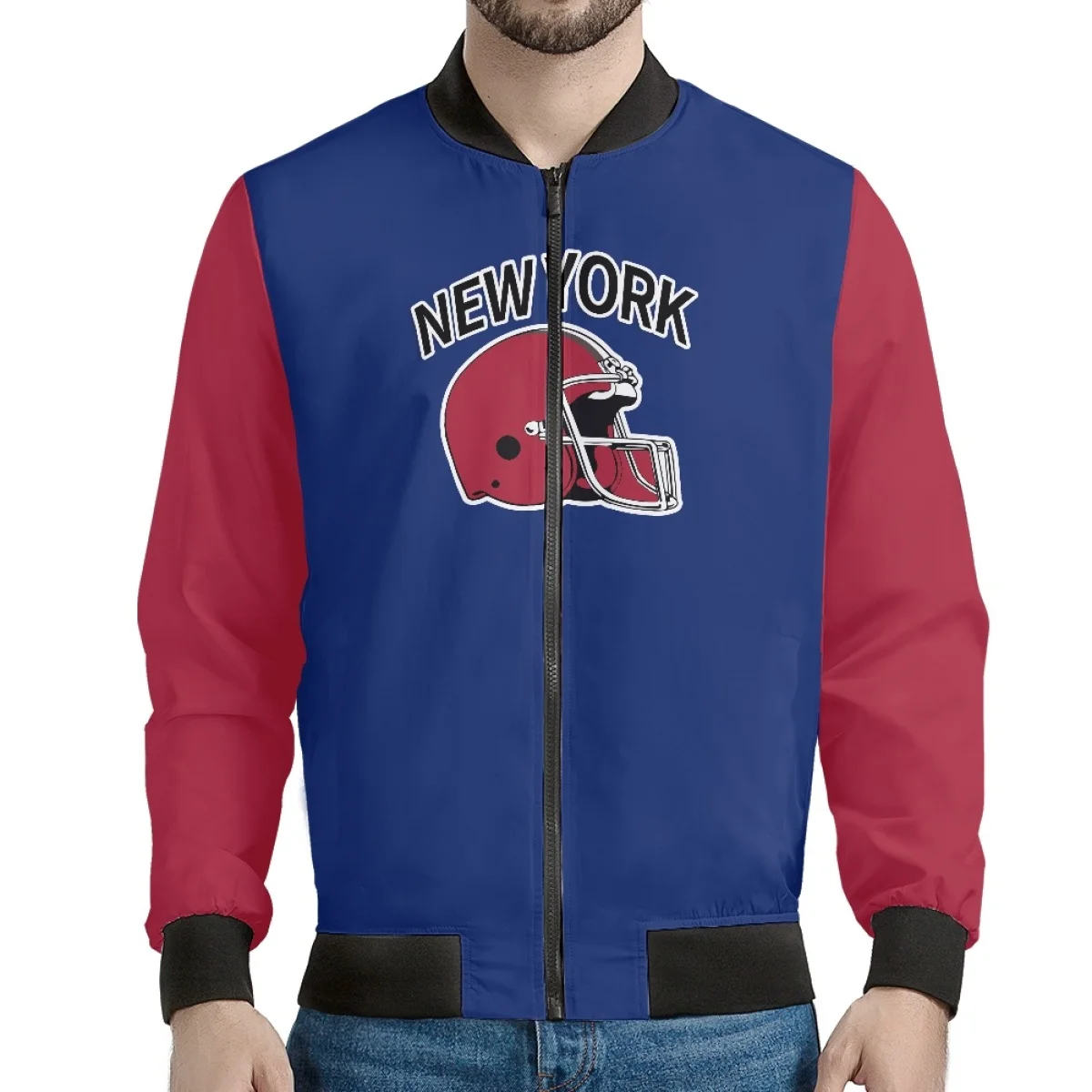 Customize 32 American Football Team Logo Sublimation Jacket Buffalo Fans Custom Bomber Jacket Dropshipping Print on Demand