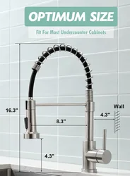 Hot sale pull down kitchen faucet stainless steel 304  hot and cold pull out kitchen faucet black kitchen sink faucet basin tap