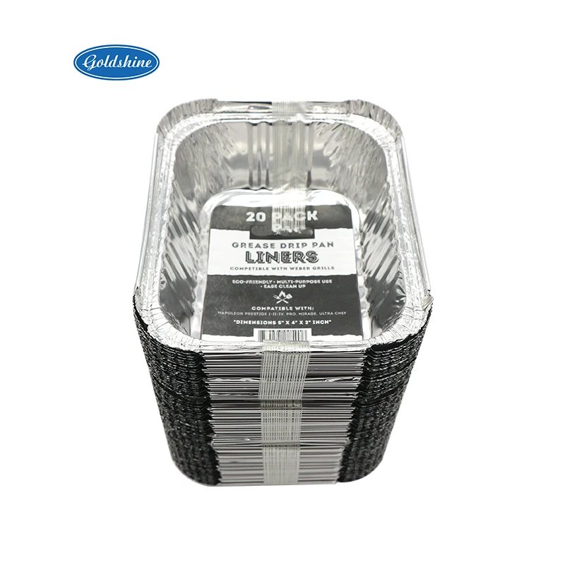 Recyclable Aluminum Foil Container for Food Packaging for Barbecue Oven Takeaway Oven Packaging