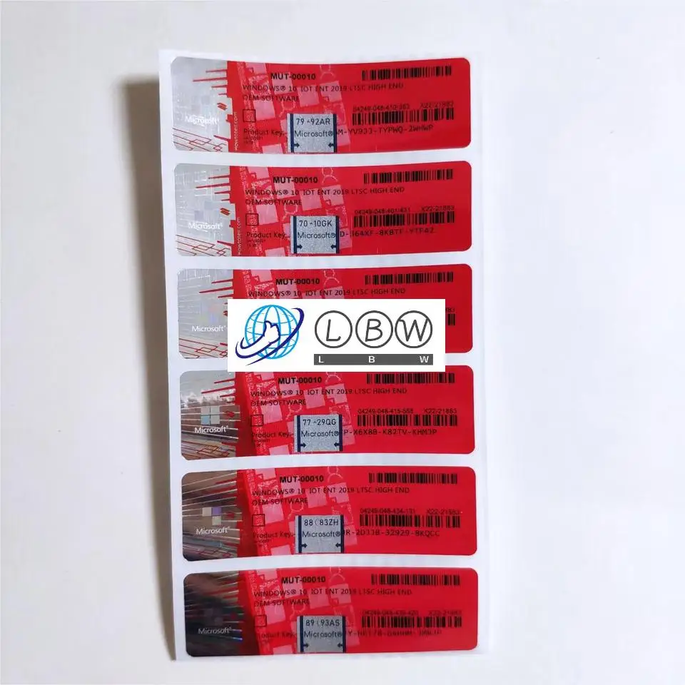 New Win 10 Pro stickers Window 10 Professional Coa Sticker Micro soft Licence Win10 Pro Key