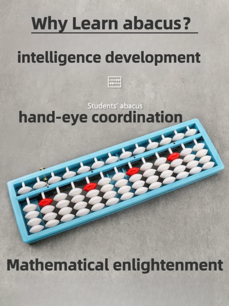 13 grade plastic portable student learning math tool abacus