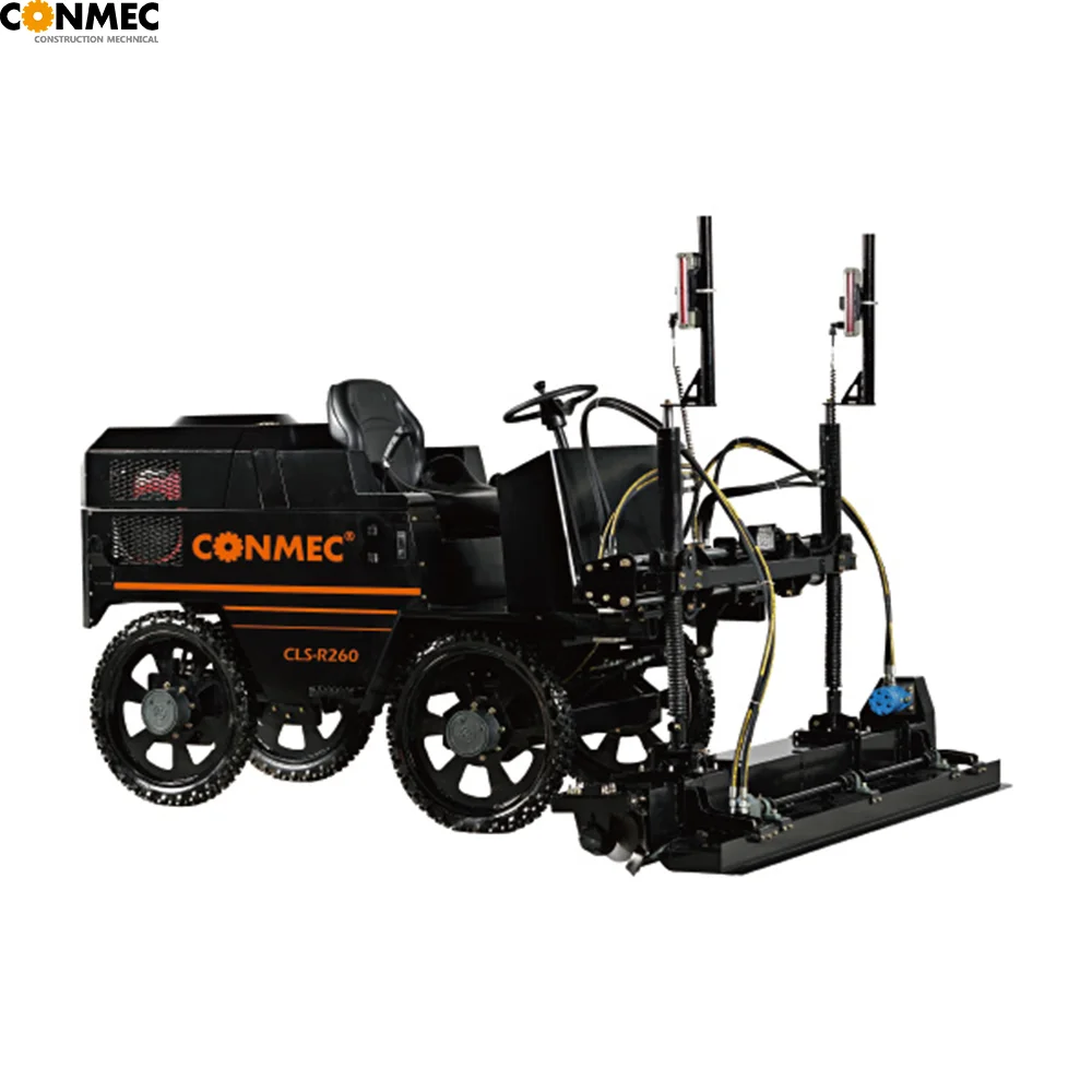 Mini High Quality Easy Operation Gasoline Engine 4 Wheel High Precision Automatic Concrete Laser Leveling Screed