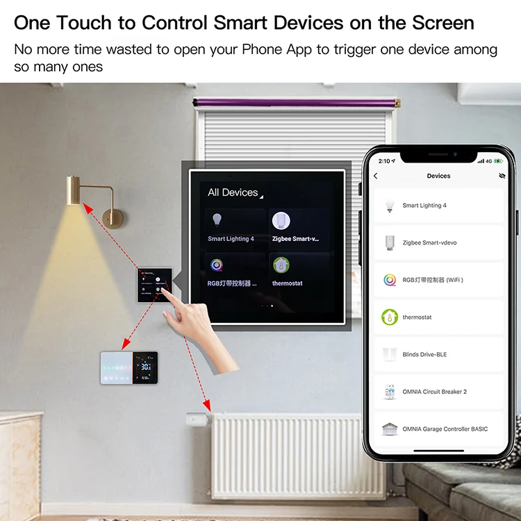 Smart Home Tuya Zigbee Switch Intelligent Scene Touch Control Panel