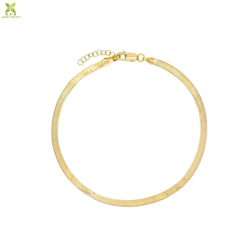  Fashion Anklets Foot Jewelry Design Stainless Steel Gold Plated Snake Chain Anklet for