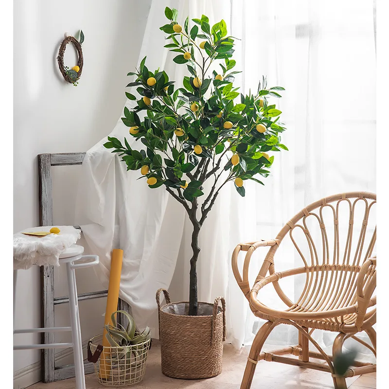 DKB  lemon Artificial Green Plant Landscape Ornament plant Artificial tree