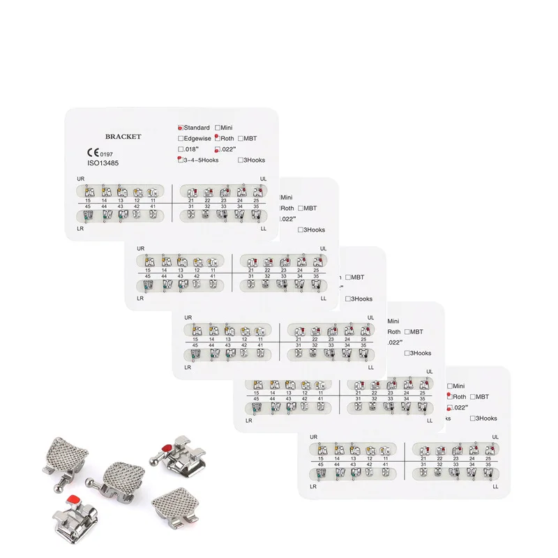 Dental Orthodontic Brackets For Ortho Treatment Mini/standard Roth/edgewise/mbt Brackets Braces